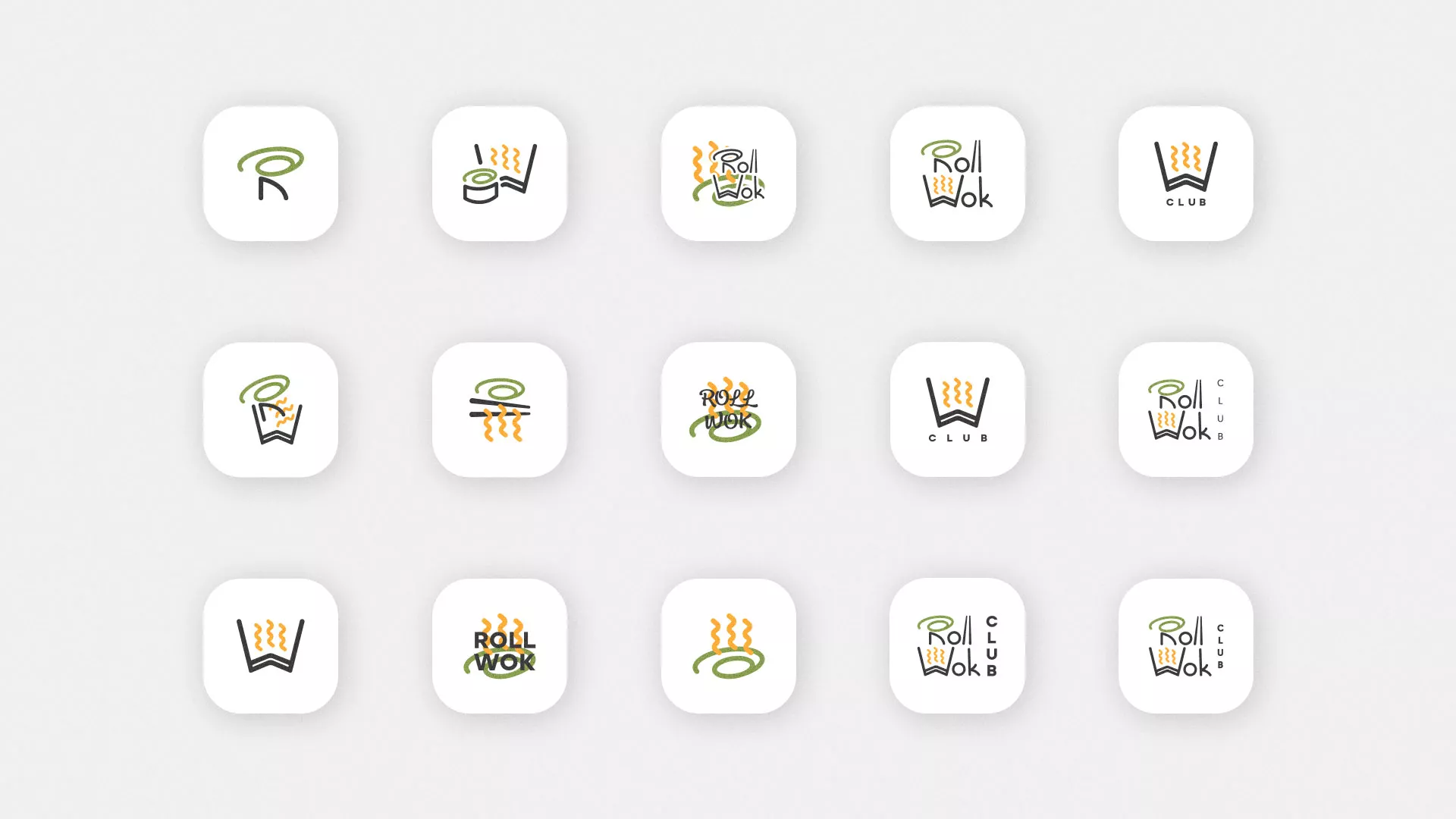 Разработка иконки приложения суши-бара «Roll Wok Club» в Чапаевске