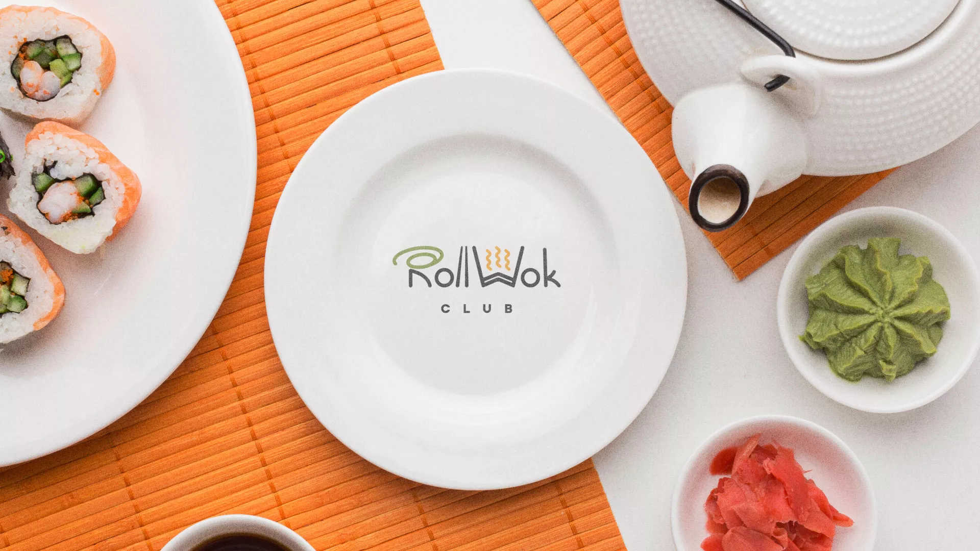 Разработка логотипа и фирменного стиля в Чапаевске для суши-бара «Roll Wok Club» Разработка логотипа и фирменного стиля в Чапаевске для суши-бара «Roll Wok Club»